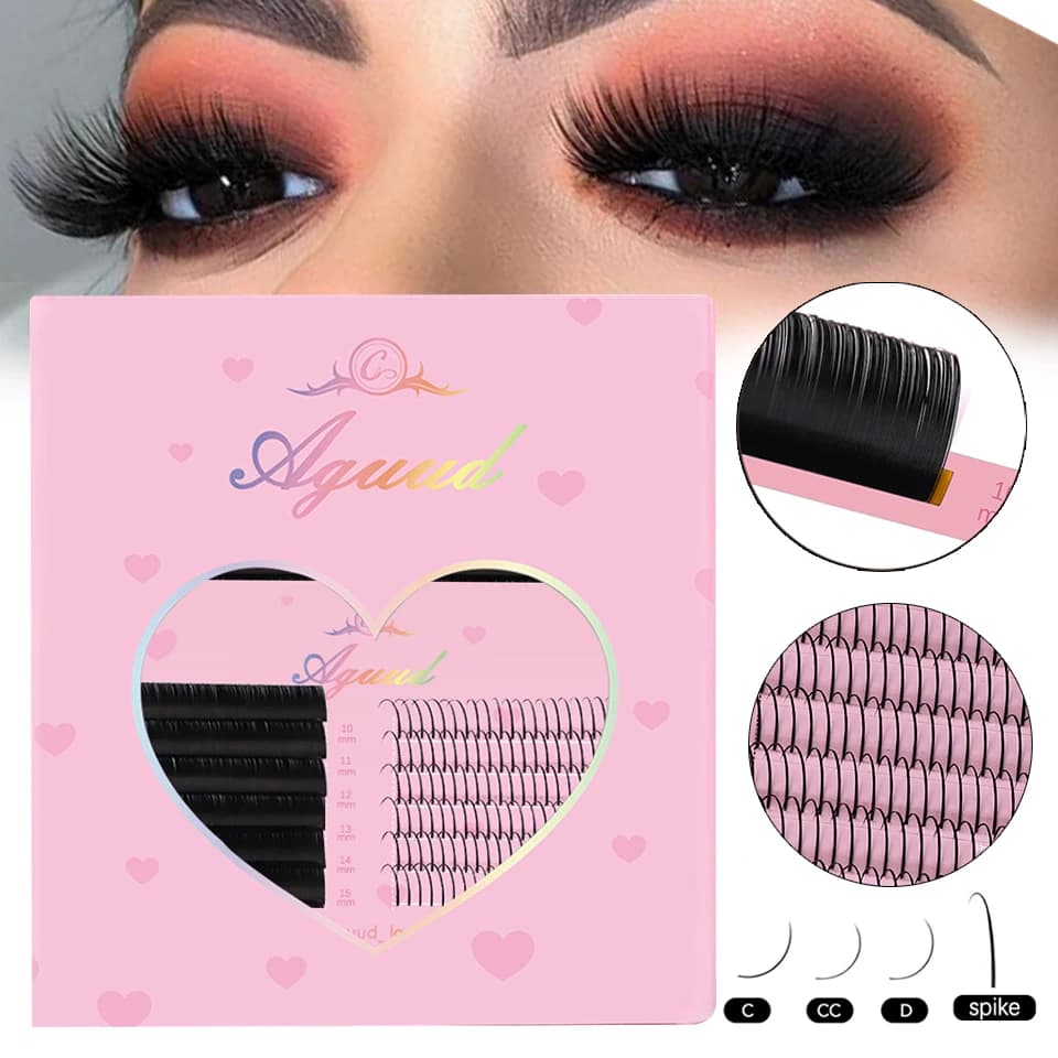 New Arrival Individual Eyelash Extensions Set Wispy Spike Lashes Mix Russian Volume Eyelashes Extension Multi-type Lash Tray Kit