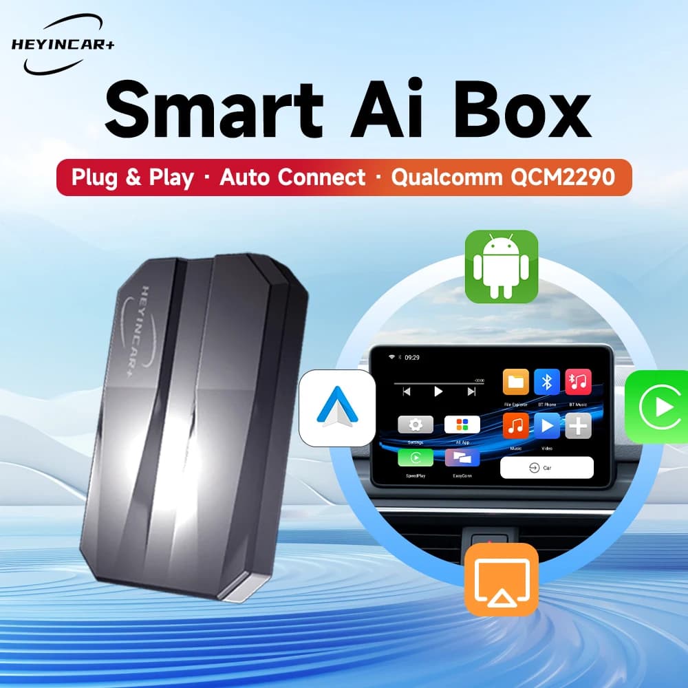 2025 HEYINCAR Smart AI Box  Android Auto Wireless CarPlay For Kia MG Hyundai Volvo VW Benz Peugeot Seat Toyota Mazda Skoda Opel