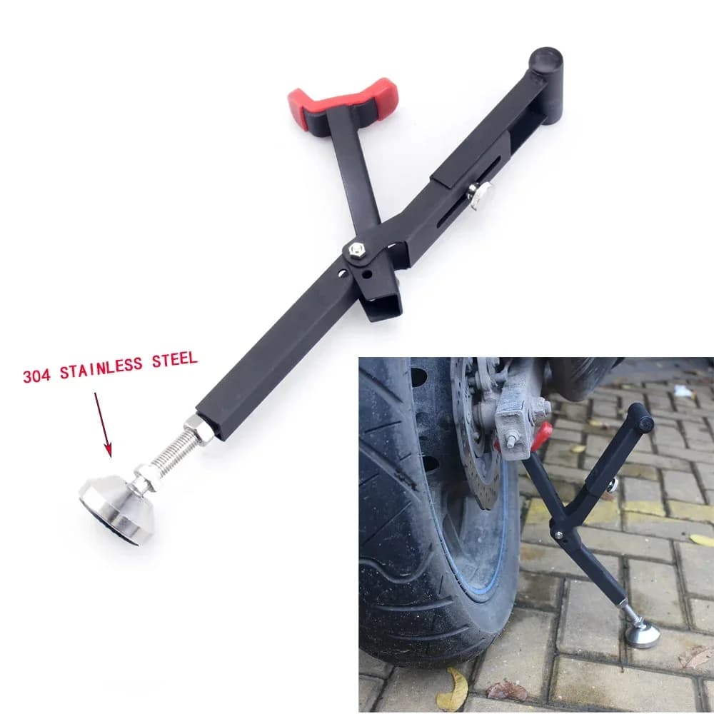 Upgrade Foldable Motorcycle Rear Wheel Stand Jack Lift Portable Motorcycle Lift Stand with Handle Easy to Use Universal for Dirt
