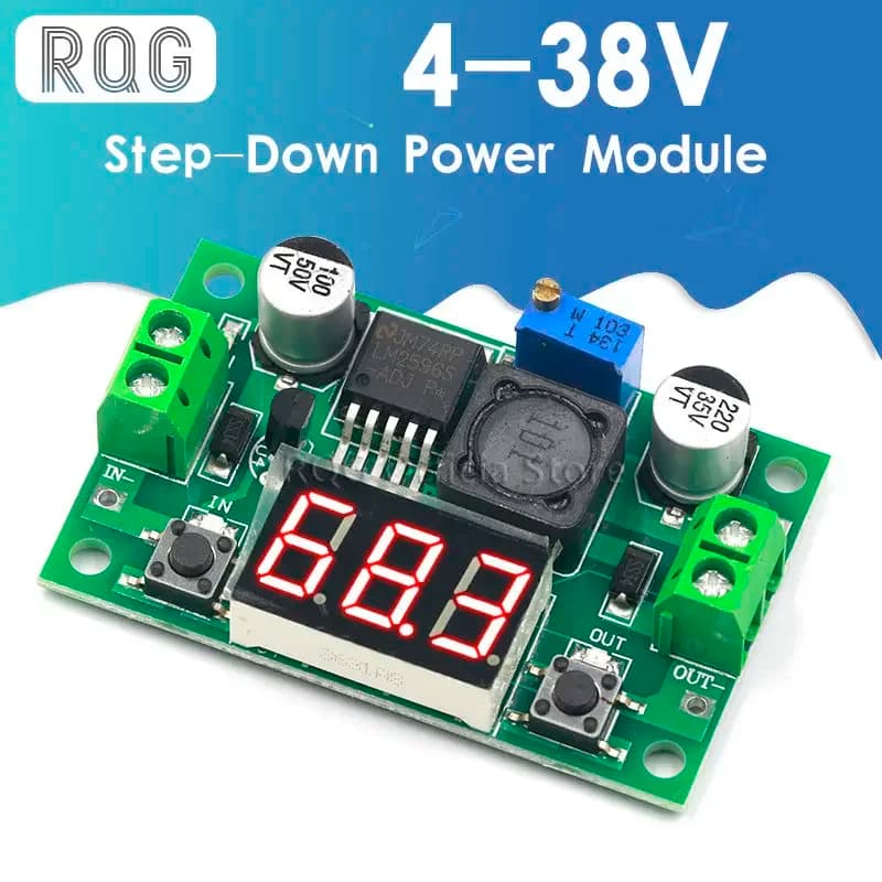 DC-DC Buck Step Down Module LM2596 DC/DC 4.0~40V to 1.25-37V Adjustable Voltage Regulator With LED Voltmeter