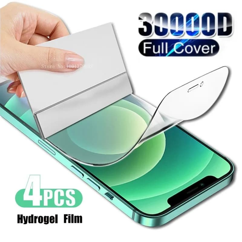 4PCS Hydrogel Film for iPhone 13 12 11 14 15 16 Pro max XS screen protector for iPhone 15 16 Plus 8 7 6 X XR  XMax film