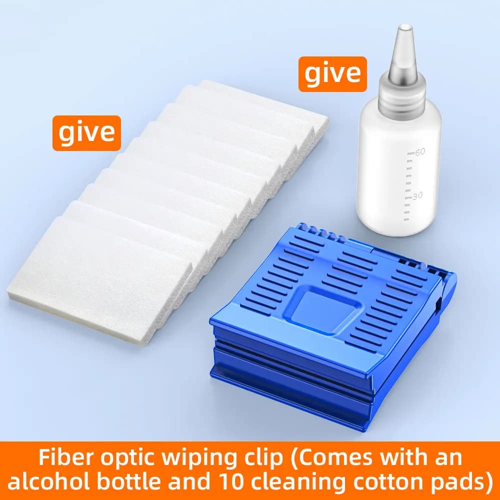 1/5pcs Optional optical fiber cleaning clamp and fiber cleaning tool kit includes an empty alcohol bottle and replacement cores