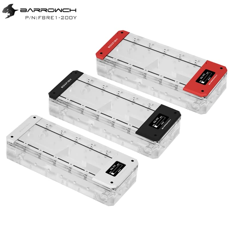 Barrowch FBRE1-Y, BoxFish Reservoirs , LRC 2.0, Acrylic Square Smart Digital Reservoirs , Real-time Temperature