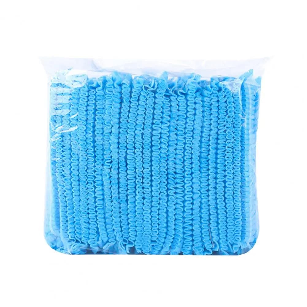 100Pcs/Bag Dust Strip Hats Practical Disposable Non Woven Fabric Hats Breathable Disposable Hair Hats Beauty Accessories