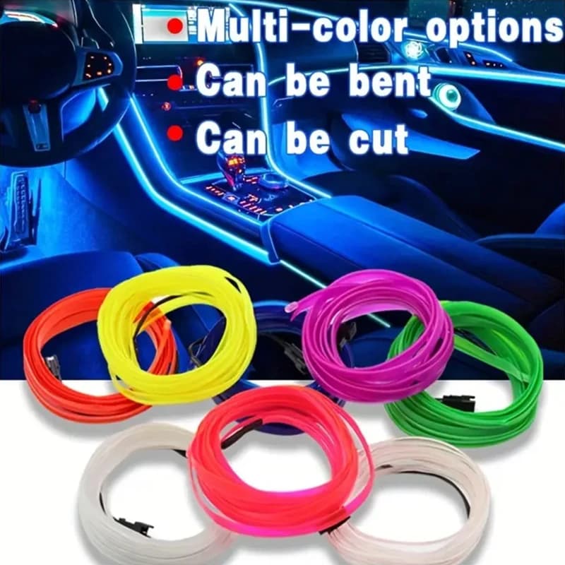 3M-5M Atmosphere Lamp EL Cold Light Line With DIY Decorative Dash Board Console Auto LED Ambient Light Car Interior Accessorie
