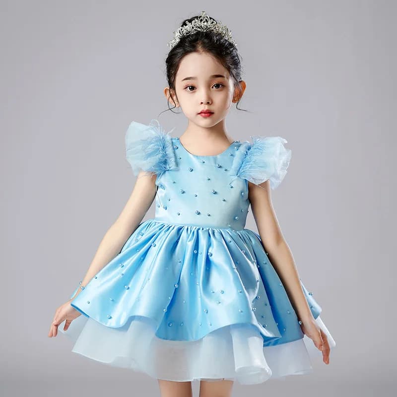 Baby Kids Princess Elegant Spanish Party Birthday Dress Wedding Prom Little Black Girl 1 2 To 5 6 Year Old Toddler White Dresses