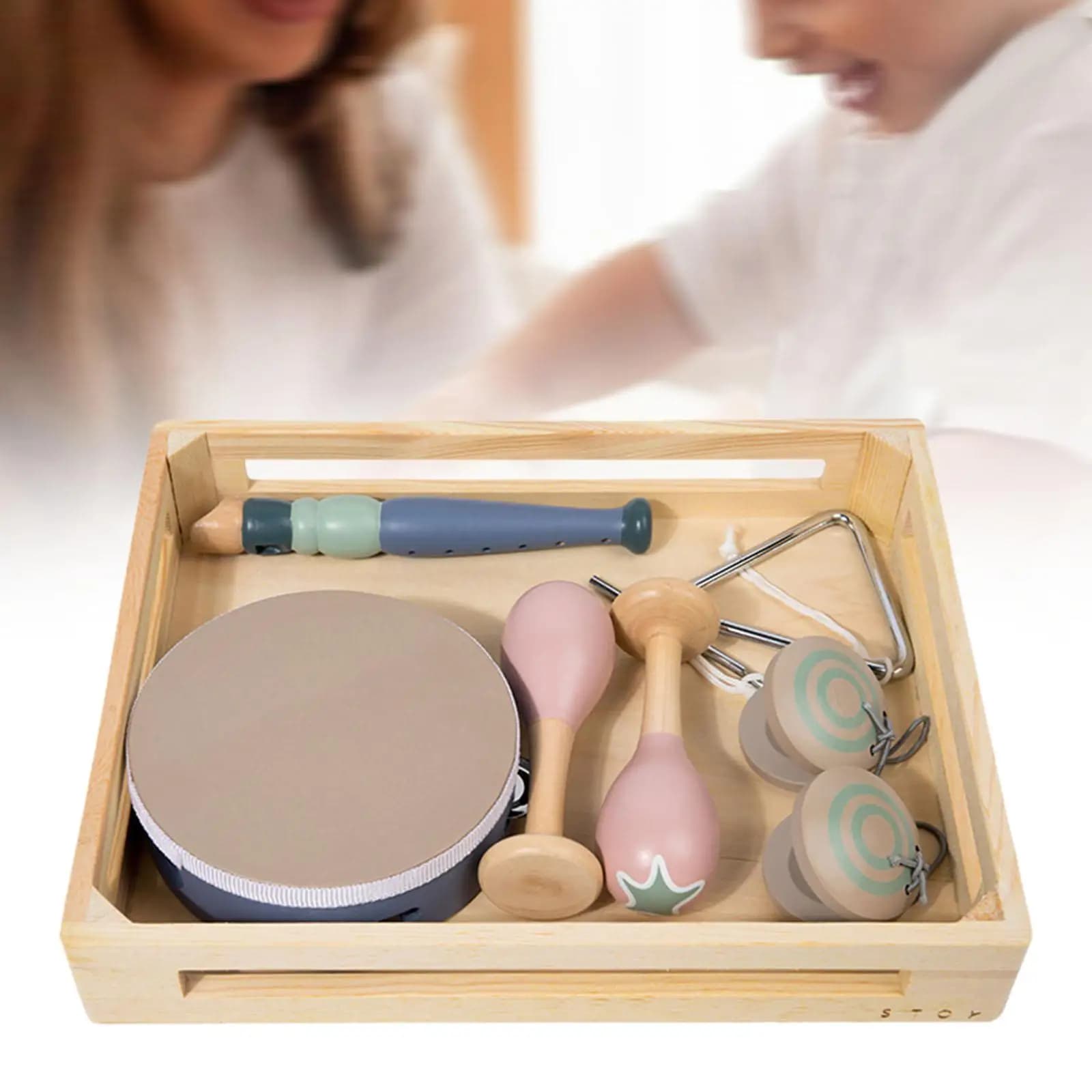 Wooden Percussion Instruments Toy Toddlers Musical Instruments for Children Ages 1 2 3 4 Boys Girls Preschool Holiday Present