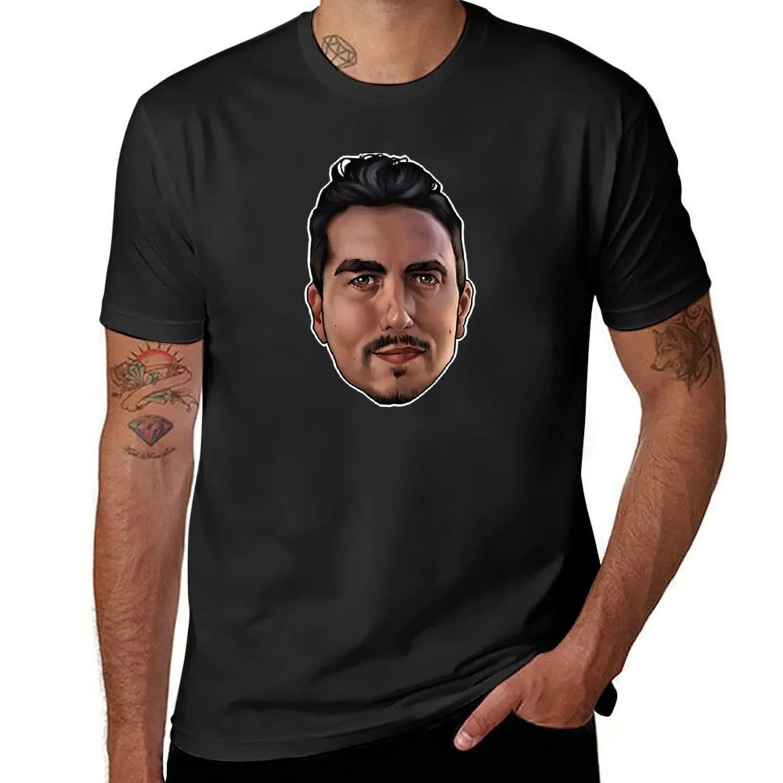 JORGE LORENZO face T-Shirt aesthetic clothes summer top funny t shirts for men