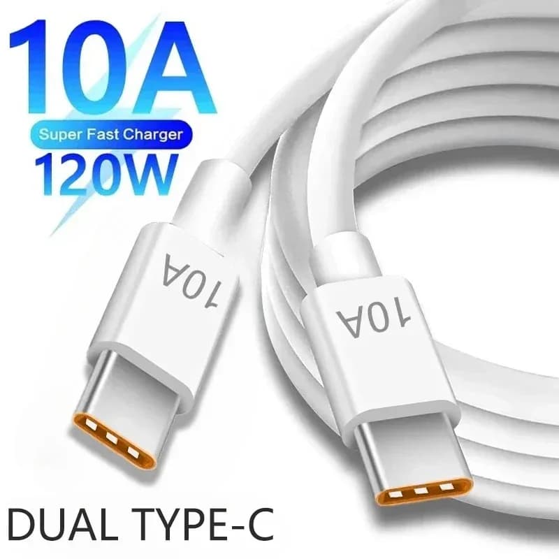 120W 10A C To C Type-C Cable Fast Charging Charger Wire Cord For iPhone 15 iPad Samsung Xiaomi USB C Fast Charging Phone Cable