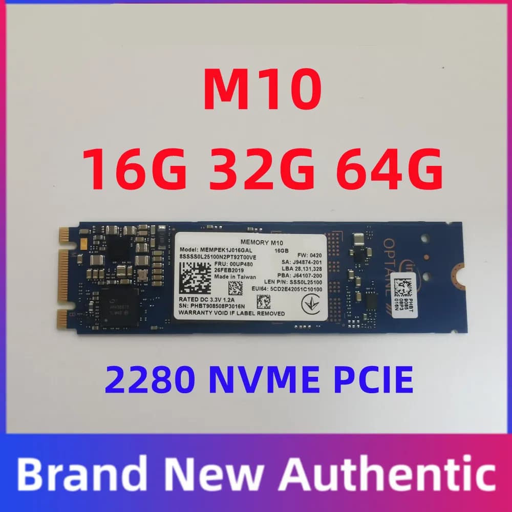 Original M10 M.2 2280 SSD 64GB 32GB 16GB PCIe M.2 2242 3.0 3D Xpoint NVMe Internal Solid State Drive For Intel Optane Memory