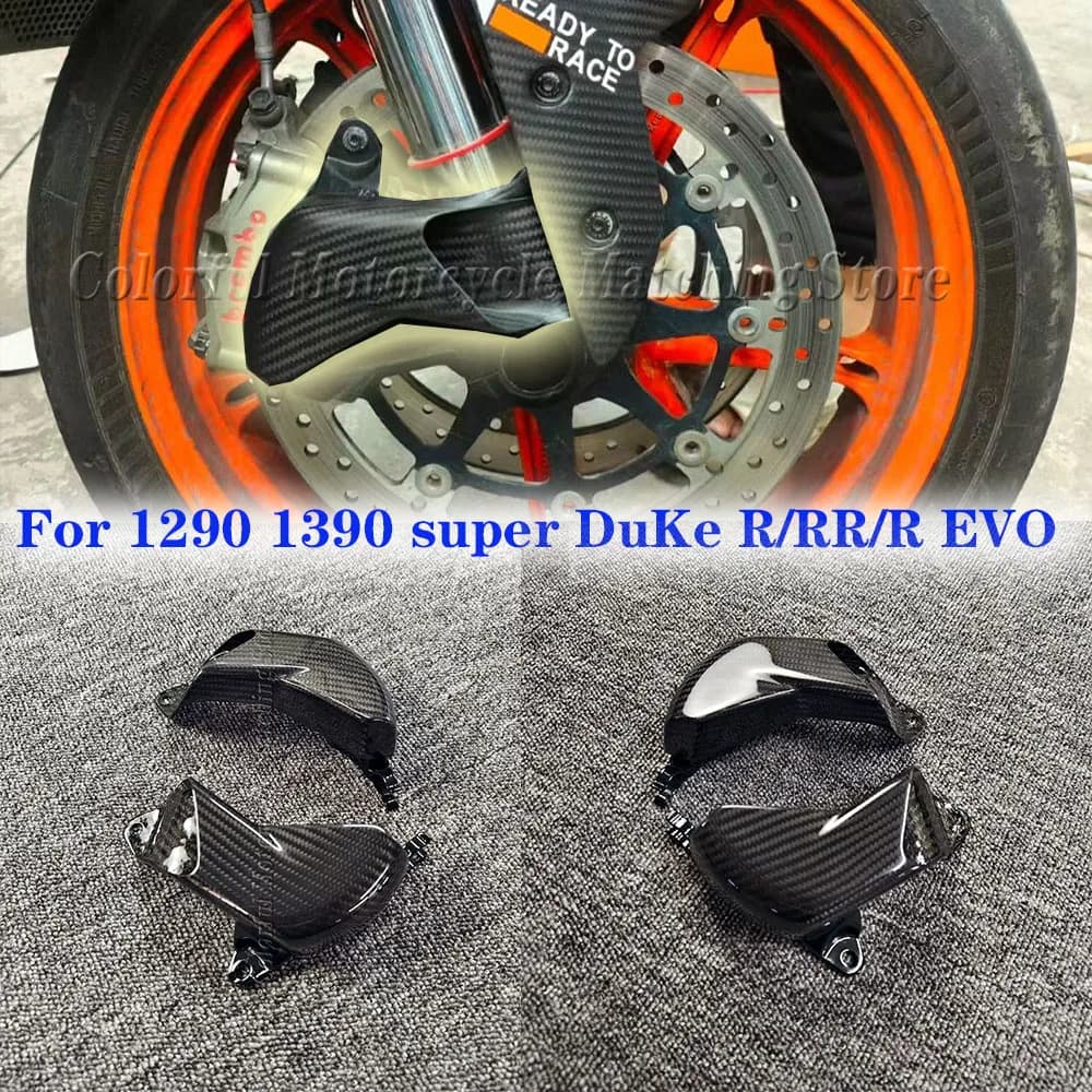 Carbon Fiber Motorcycle Front Brake Air Duct Caliper Radiator Cover For  1290 1390 super DuKe R/RR/R EVO New