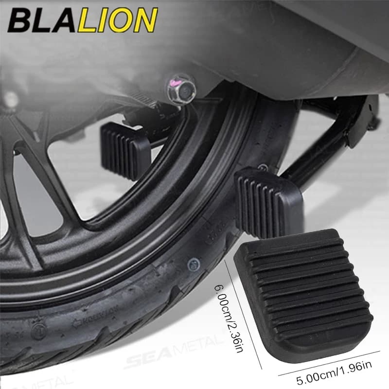 BLALION Motorcycle Stand Pad Kickstand Rubber Support Plate Outdoor Parking Motorbike Foot Side Stand Base Kickstand Holder Pad