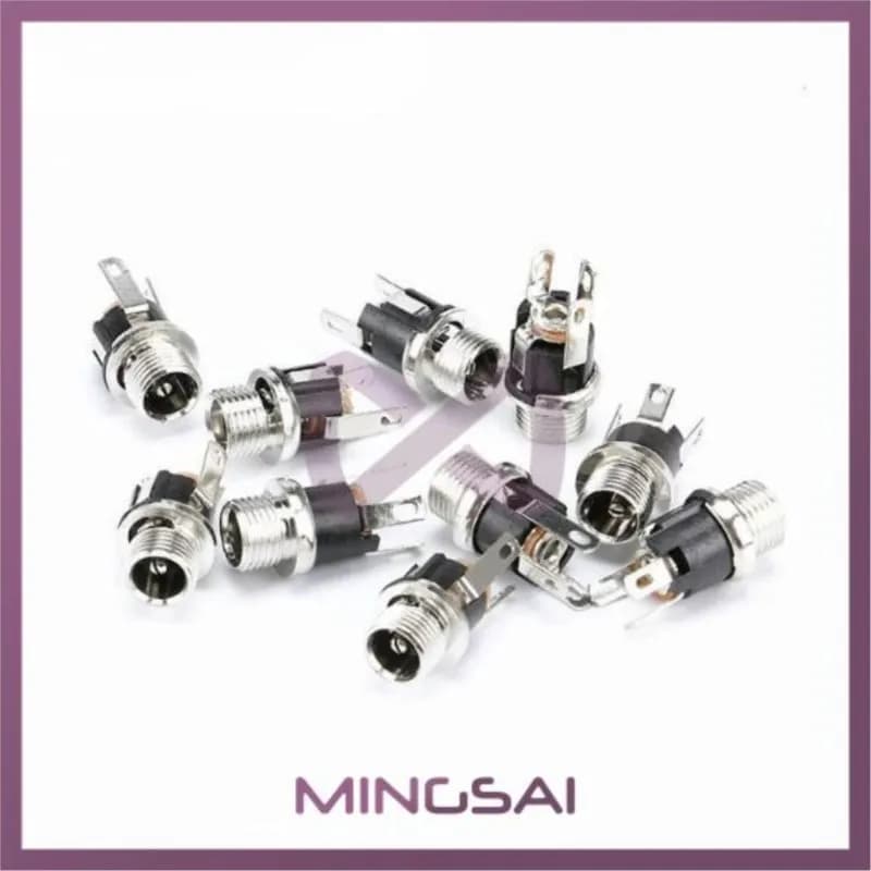 5pcs 5.5x2.1mm 5.5x2.5mm DC Socket With Nut DC Power Jack Socket Female Panel Mount Connector DC025 DC-025