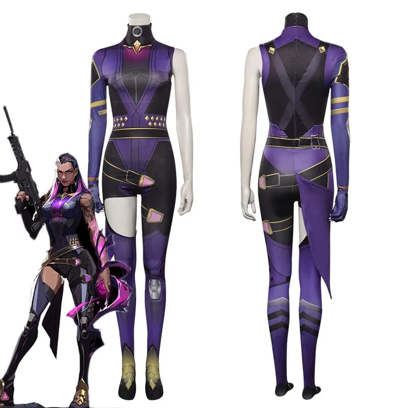 Valorant Reyna Cosplay Costume Jumpsuit Outfits Halloween Carnival Suit