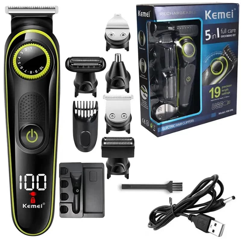 Kemei Electric Hair Clipper Multifunctional Men's Trimmer Electric Shaver Men's Razor Nose Trimmer KM-696 Hair Clipper