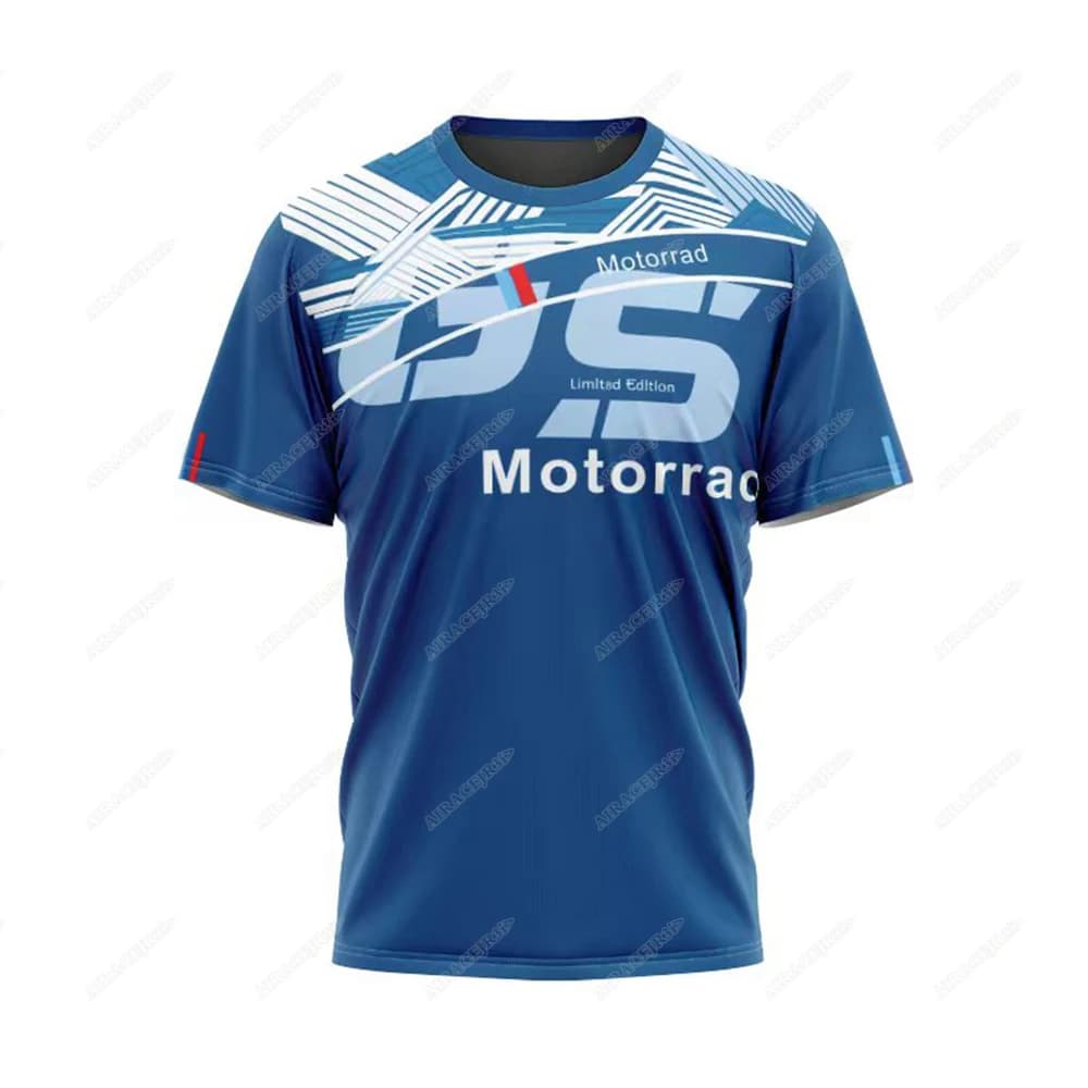 Motorcycle T-Shirt Motorrad For BMW R1200 R1250 GS ADVENTURE Men's Superbike Motorsport Team Blue Jerseys 2022 Summer Quick Dry