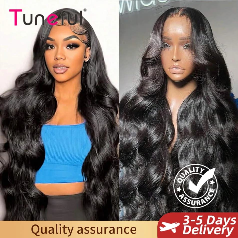HD Transparent 13x6 Lace Front Human Hair Wigs Body Wave Wavy 30 Inch Pre Plucked Brazilian Body Wave Human Hair Frontal Wigs