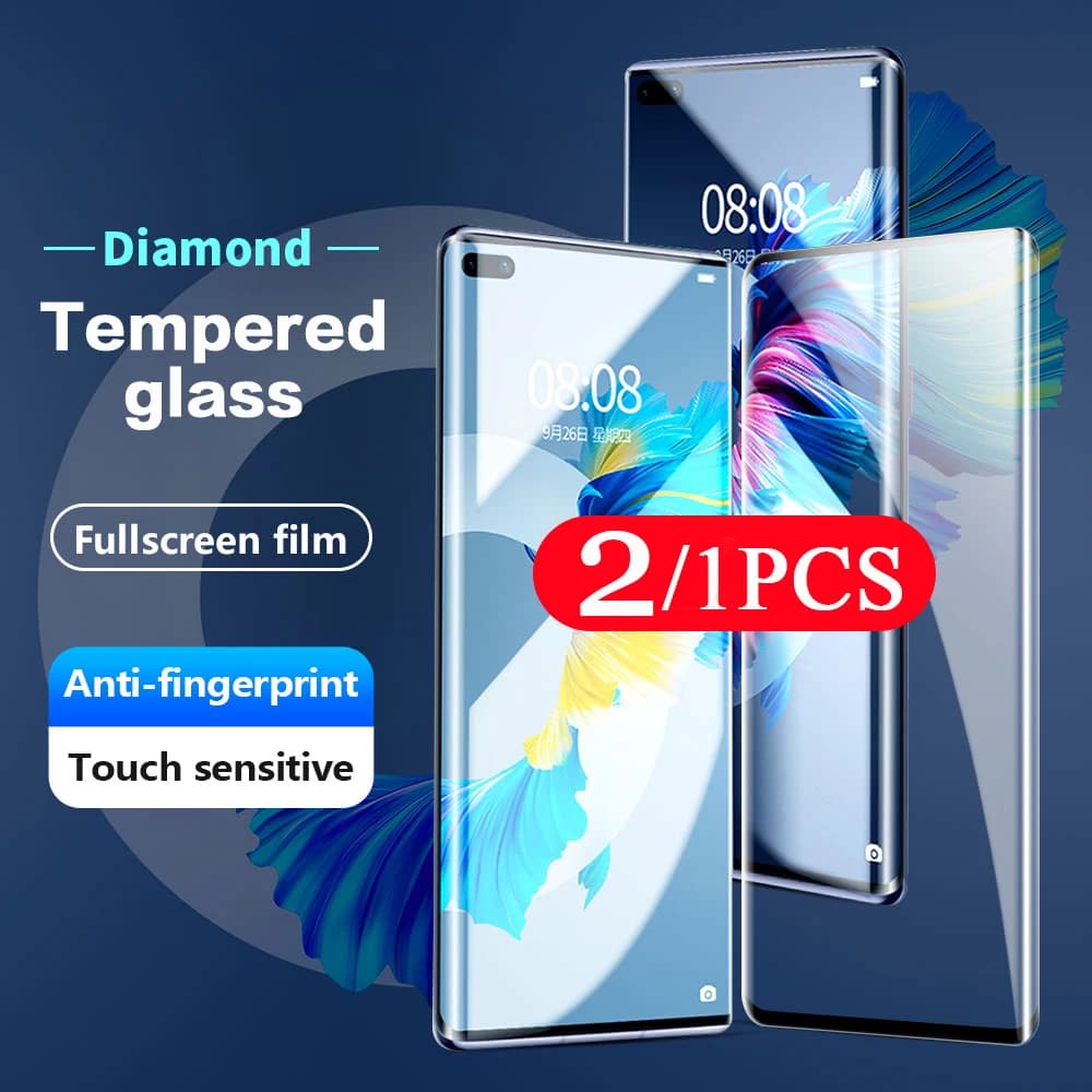 2/1PCS 9D phone screen protector For Huawei mate 50 P60 Art P50 40 RS 40E 30 30E P30 P40 pro plus Tempered Glass protective film