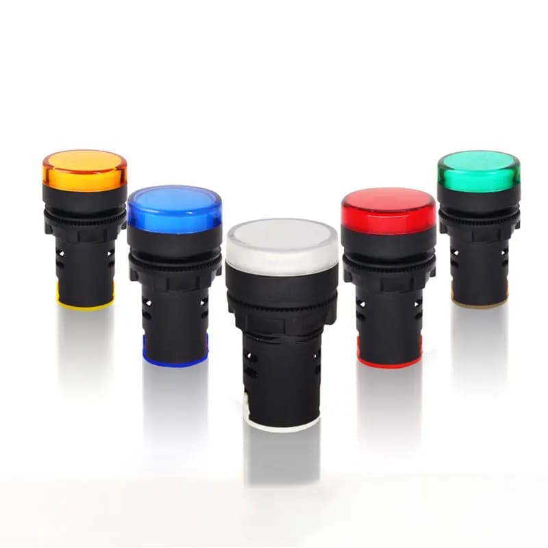 AD16-22 AD16-16 Panel Mount LED Power Indicator 12V 24V 110V 220V 380V 22mm Pilot Signal Light Lamp Red Blue White Green Yellow
