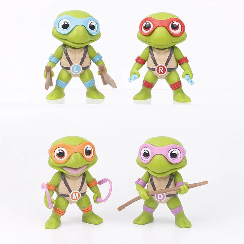 Teenage Mutant Ninja Turtles 4PCS Raphael PVC Statue Action Figurine Desk Collectible Anime Model Toys Figures Gift