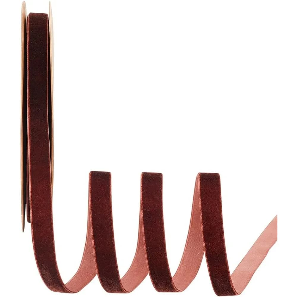 15mm 20 Yards Christmas Velvet Ribbons, Single Face Garment Accessories Solid Color Handmade Craft Ornaments for Wedding