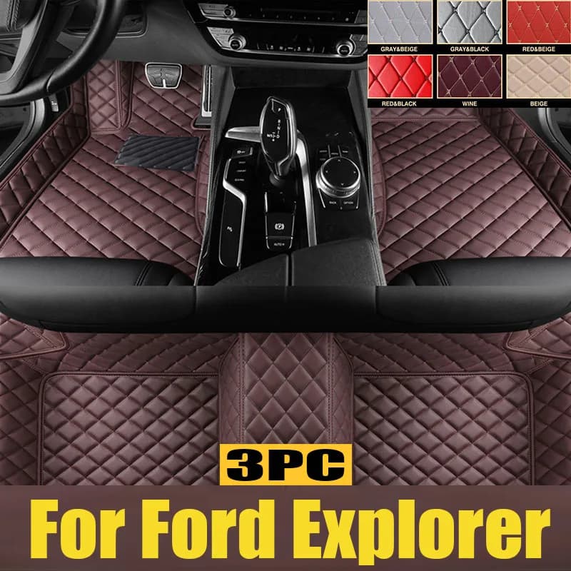For Ford Explorer U502 U625 2011-2023 Car Floor Mats All-Weather Foot Mats Odorless Pad Waterproof Tray Mat Interior trunk mat