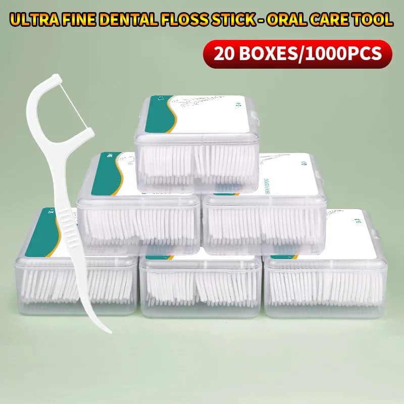 1000/600/300/150PCS - Ultra fine dental floss stick - Clean the gaps between teeth with one piece - Oral care tool