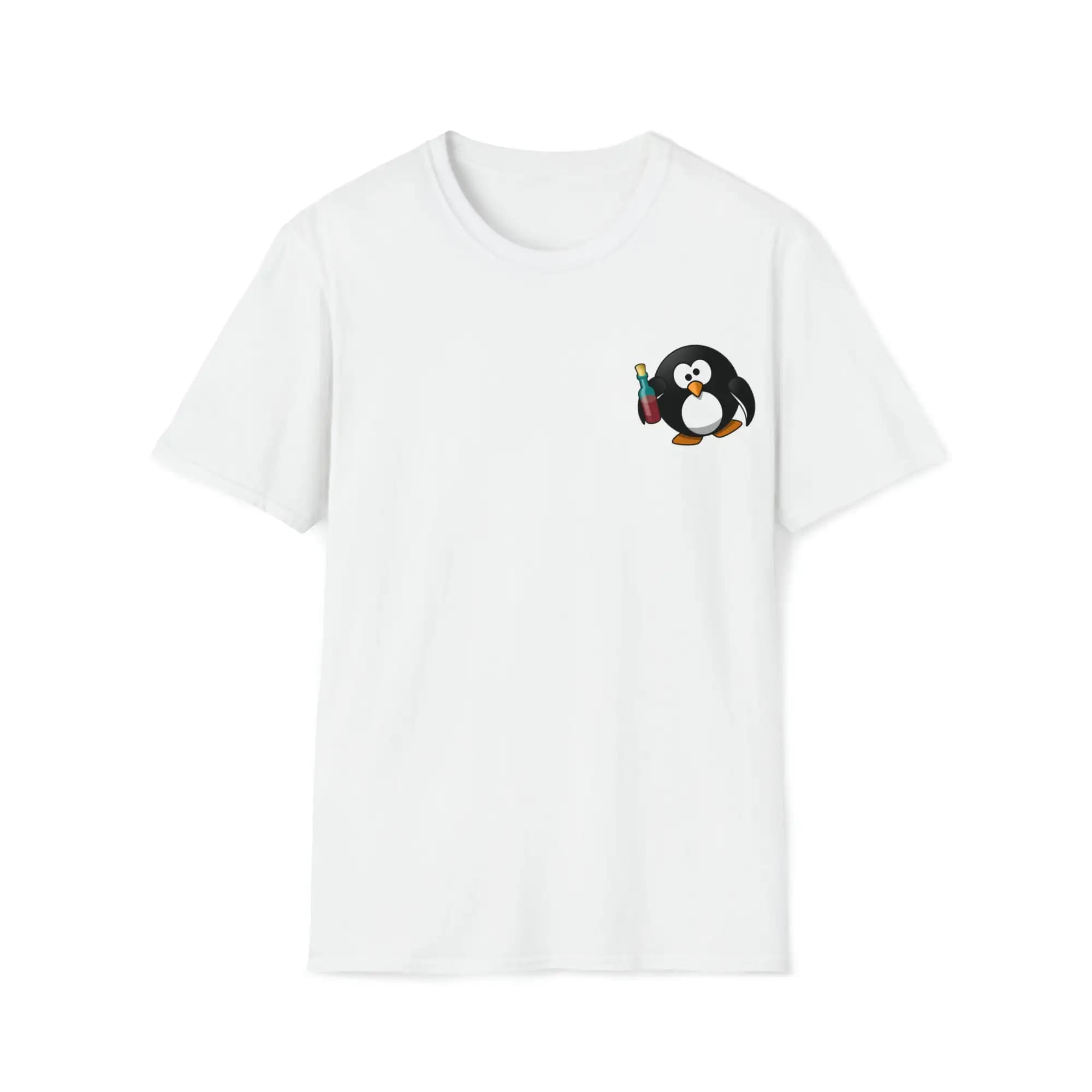 Softstyle Cute Drunk Penguin T Shirt 4 Color Options