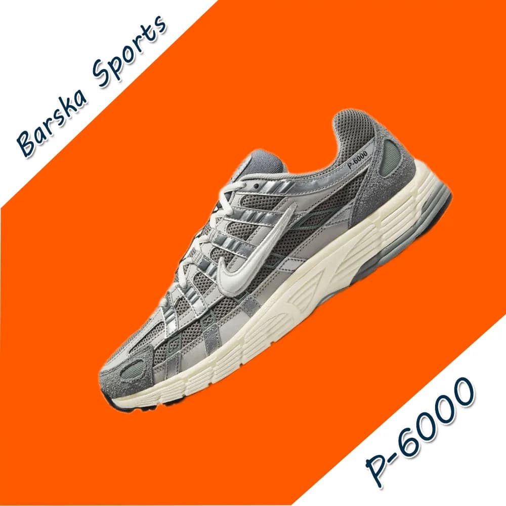 Nike P-6000 Low Men's and Women's Sneakers Classic Retro Casual Running Shoes Cushioned comfort Sneakers lightweight Grey&Silver