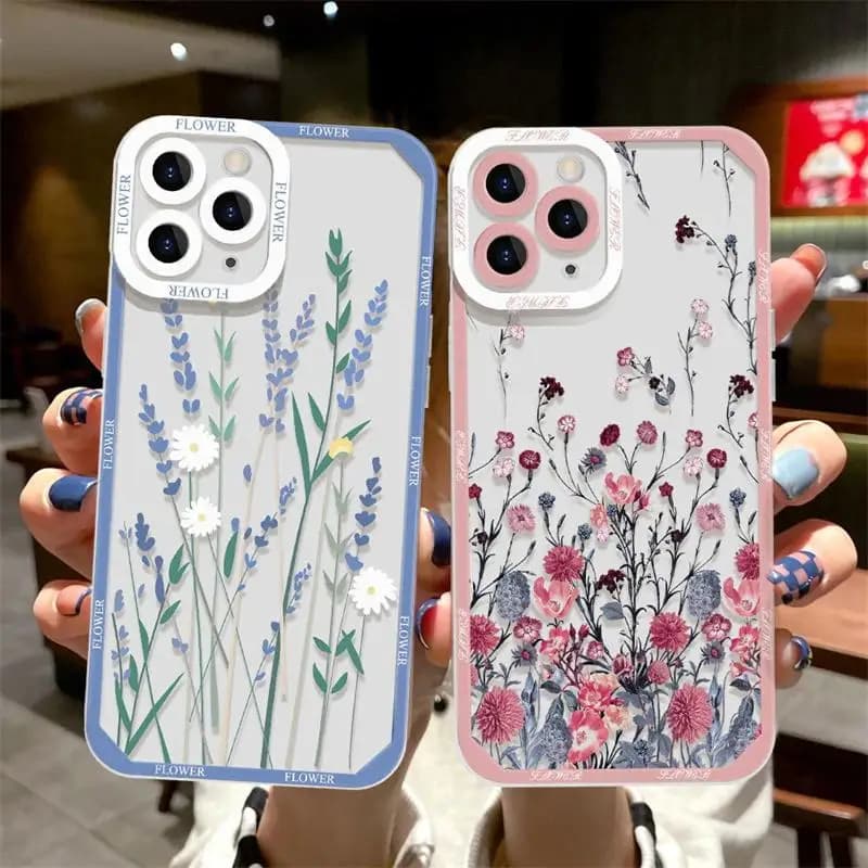 Flower Case For Samsung Galaxy S25 Ultra Plus A55 5G A15 A54 A14 A34 A50 A56 A16 A36 A23 A32 A33 A31 A51 A71 A21S A05 A05S Cover