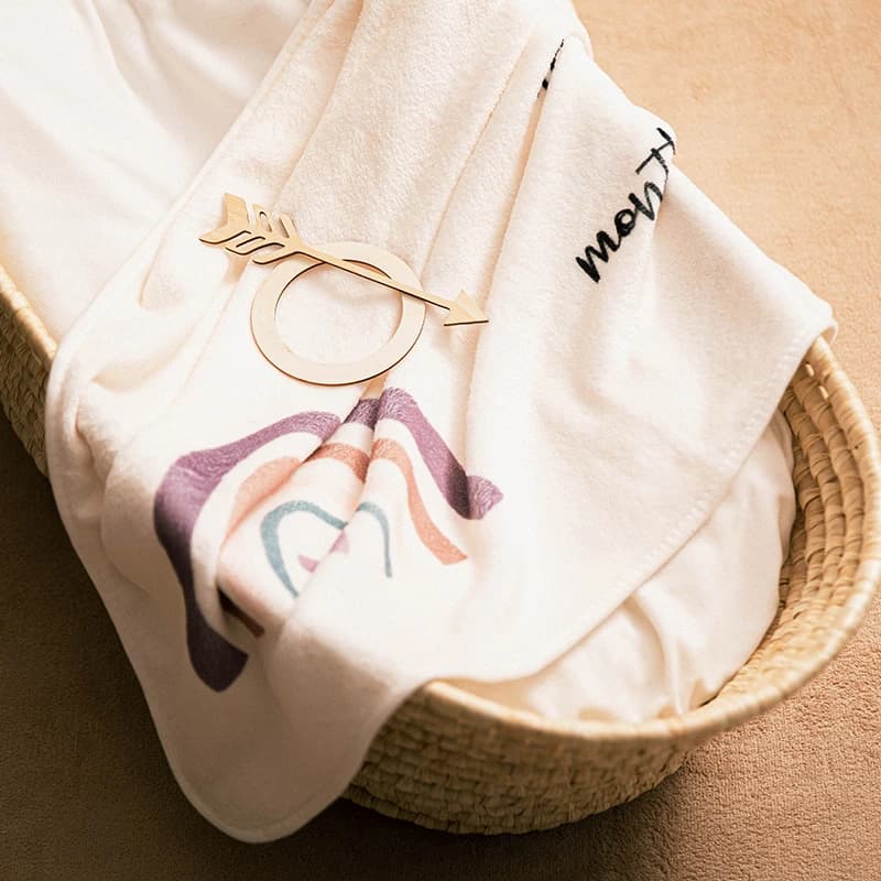 Newborn Milestone Flannel Blanket Swaddle Wrap Blanket Newborn Bath Towel Photography Props Creative Infant Quilt  Baby Blanket