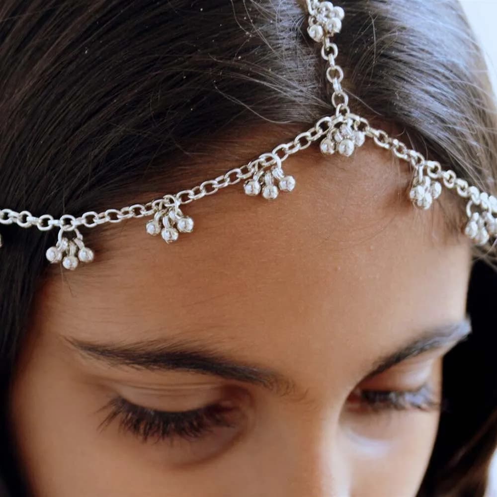 Stonefans Vintage Bell Pendant Head Chain Jewelry Indian Bohemian Wedding African Forehead Fashion Trend Headband Accessories