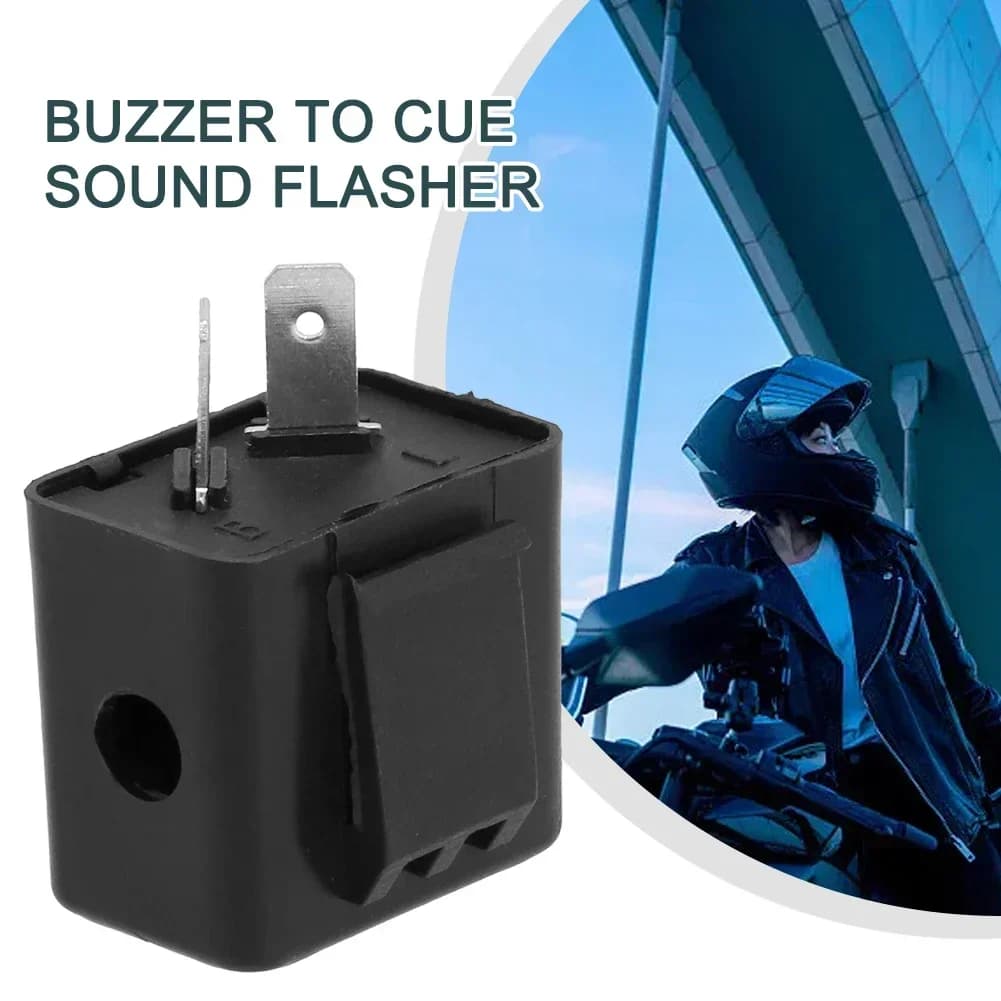 48 V 2Pin Motorcycle Blinker Adjustable LED Flasher Relay Turn Signal Indicator ABS Black For Electric Bikes Scooters Waterproof