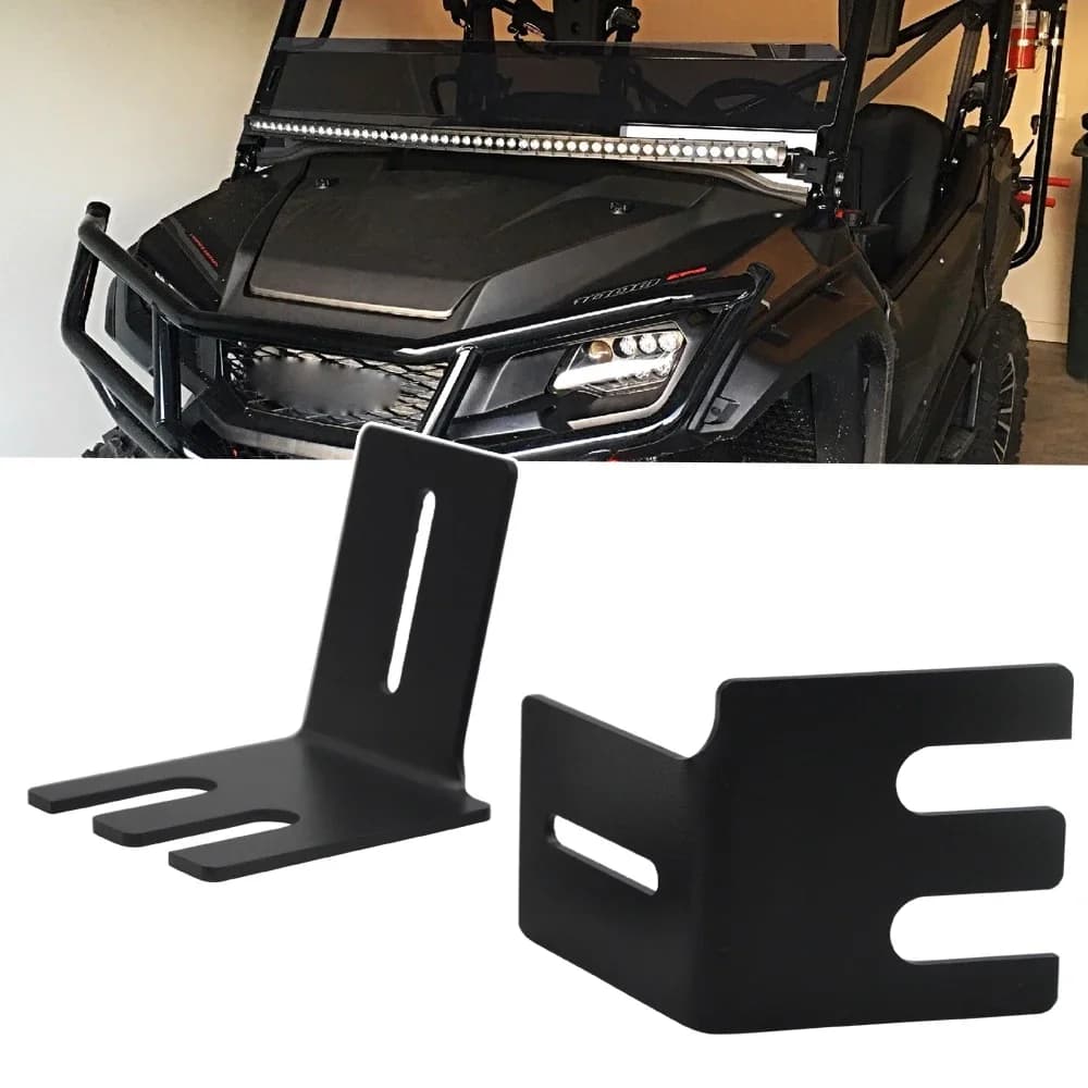 40 inch LED Light Bar Over Hood Mount Brackets Fit Honda Pioneer 1000 700