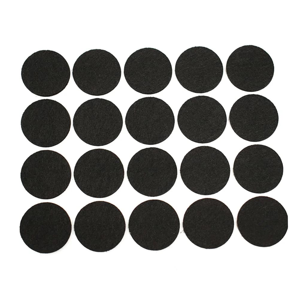 100 Pcs Felt Mats Furniture Pads Round Protective Mats Table Feet Mats Chair Feet Mats Floor Protectors Furniture Parts Black