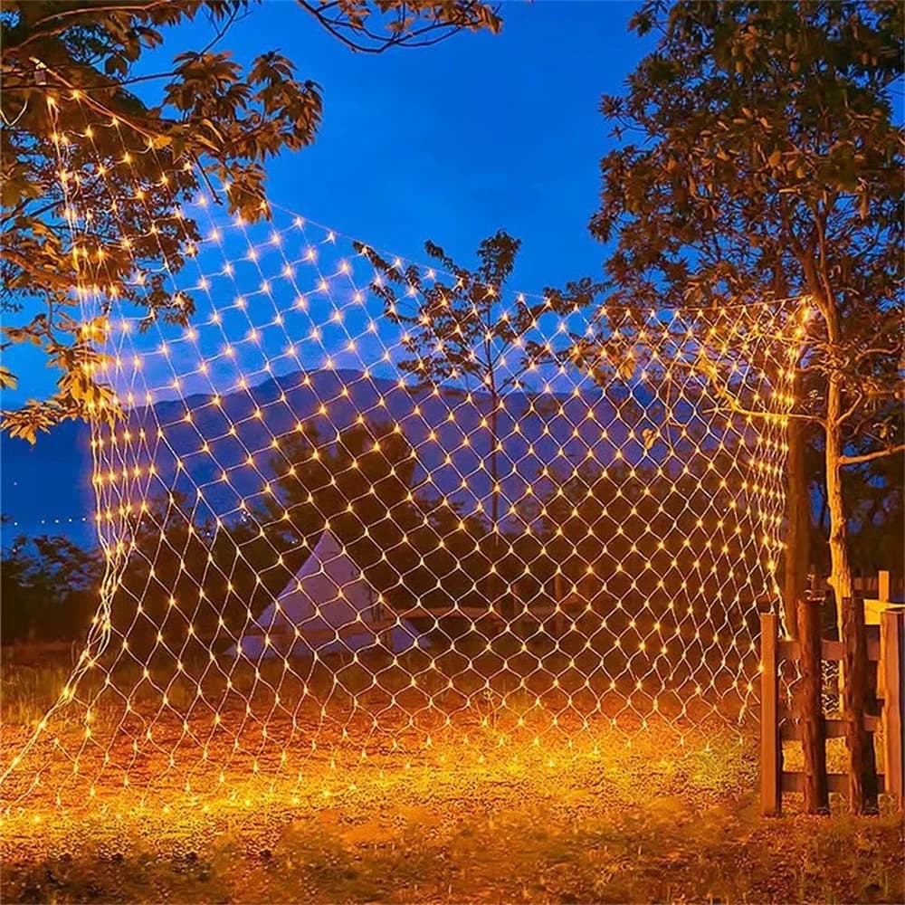 Net Mesh Led Lights 3M/6M/12M LED String Christmas Fairy Curtain Garland Outdoor Waterproof For Party Garden Wedding Decoration