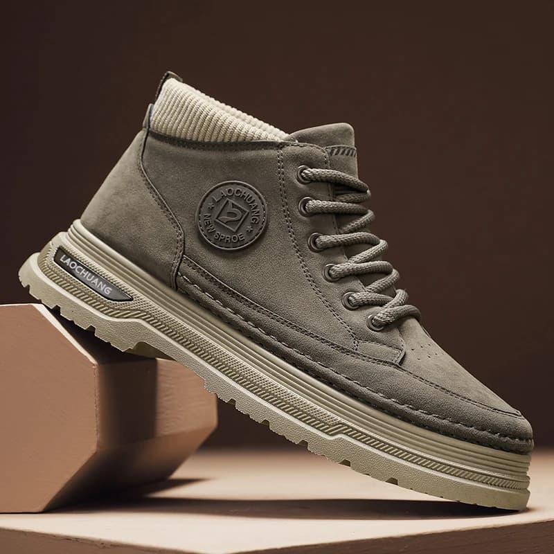 Men&#x27;s Chukka Boots Waterproof Leather Casual Lace Up Ankle Oxford Boots Daily Dress Shoes For Men