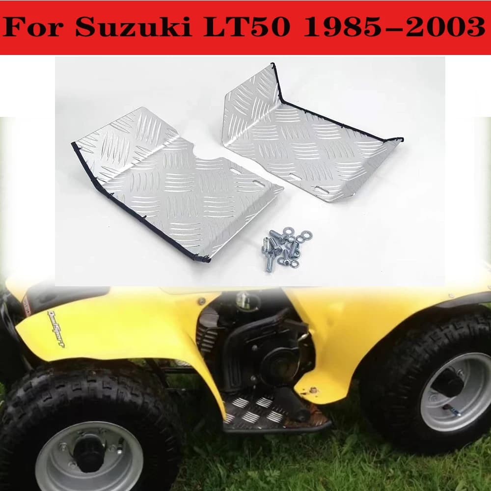 Motorcycle accessories For Suzuki LT50 Foot boards braces ankle pads The side bars Aluminum baseboard LT50 1985-2003