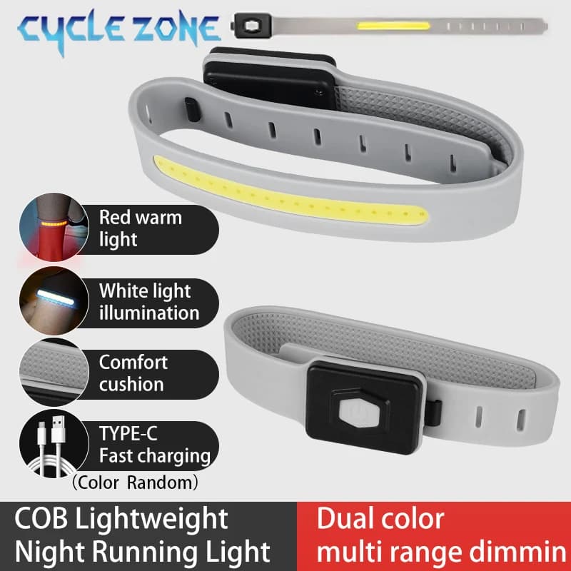 COB LED Armband Light Rechargeable Night Running Warning Arm Leg Light Wristband Strip Lights Outdoor Sports Safety Cycling Lamp