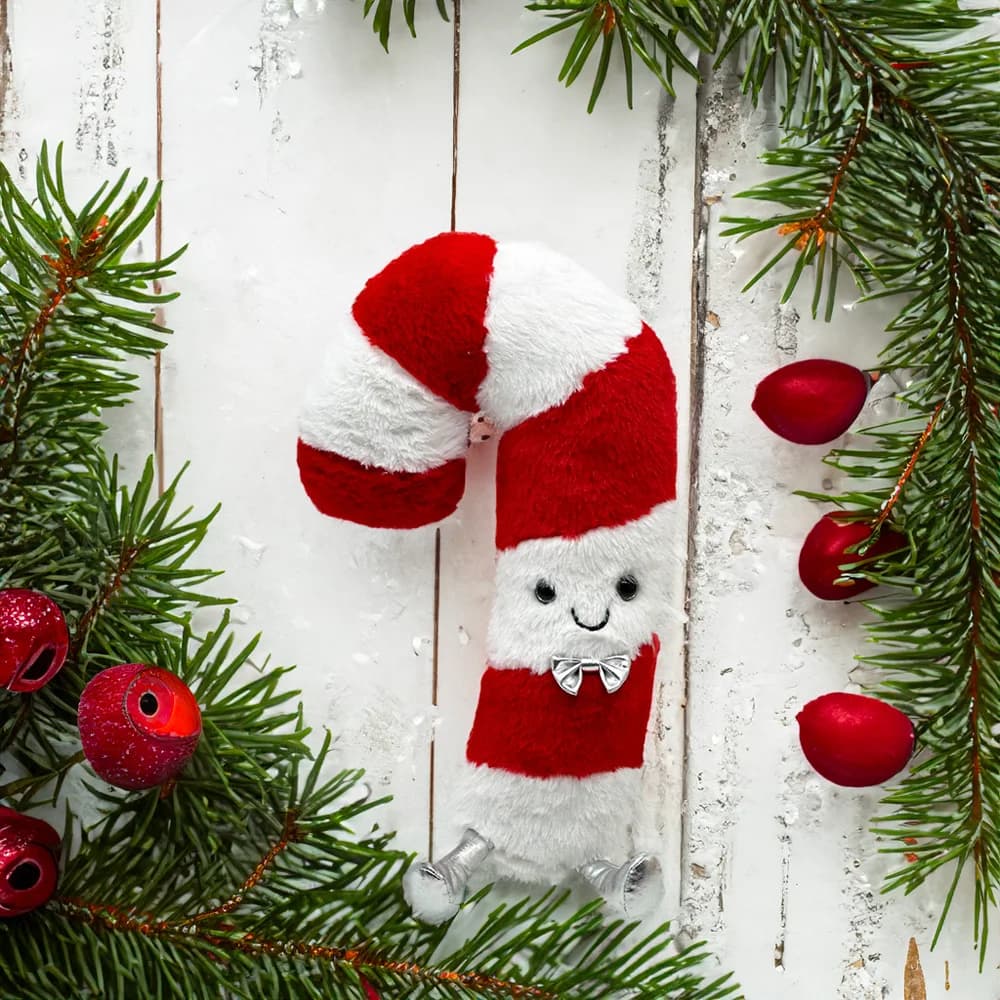 35cm Christmas walking stick plush toy ,Glow Brights Candy Cane plush, creative design, cute, fun, soft, comfortable