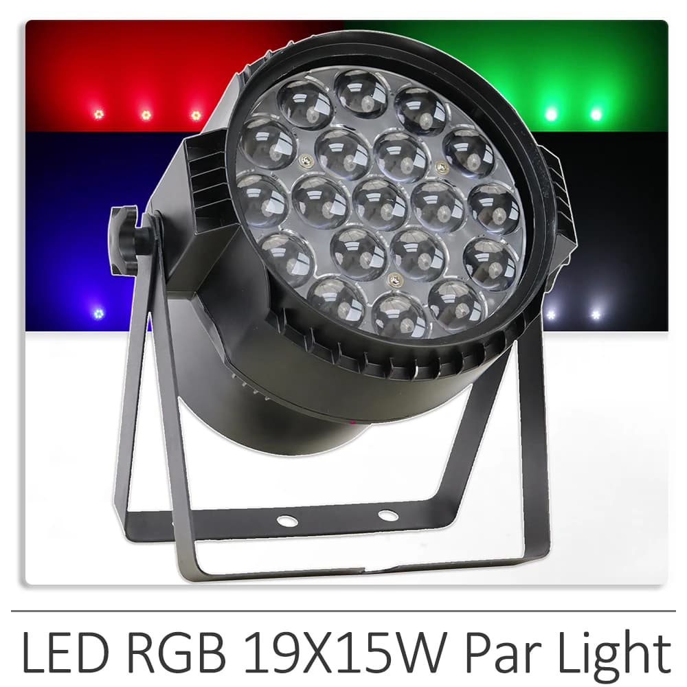 RGBW 19x15W Outdoor LED Par Light DMX Scan Positioning Infinite Color Mixing Suitable for Stage DJ Disco Wedding Christmas