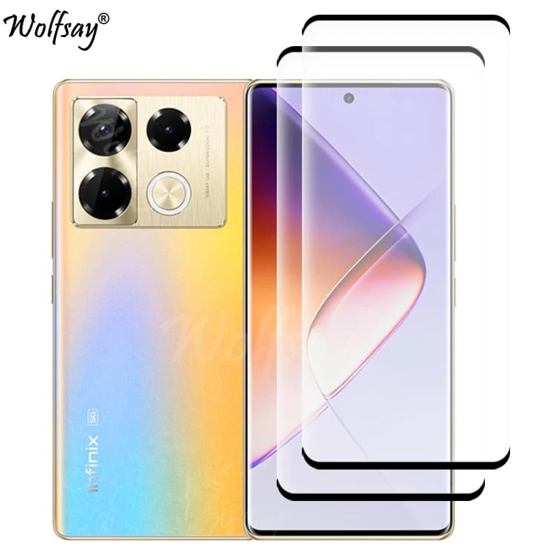 Curved Edge Tempered Glass For Infinix Note 40 Pro Screen Protector Infinix Note 40 Pro Glass For Infinix Note 40 Pro 5G Glass