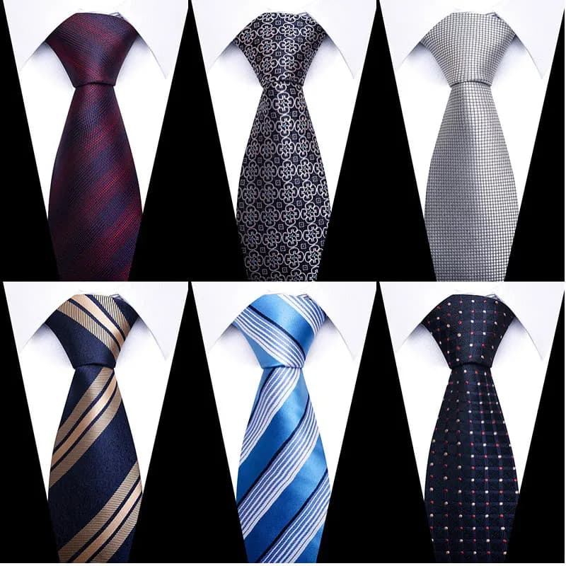 100% Silk Brand 8 cm Tie Men Newest design Necktie Plaid Man's Shirt Accessories New Year's Day Workplace Cravat