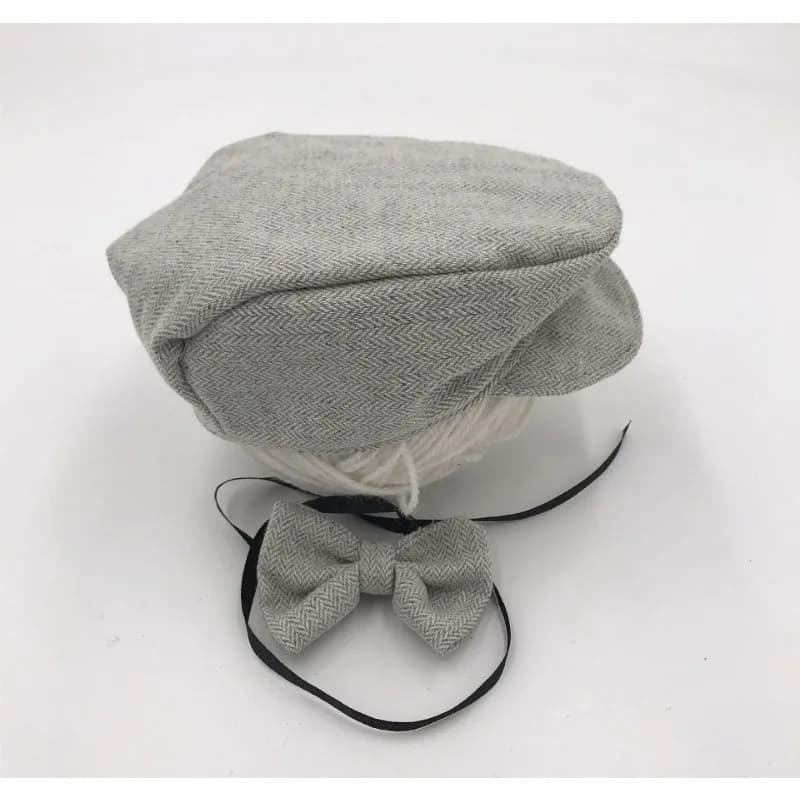 Newborn Photography Props Baby Cap Beanie Infant Bow Tie Set Baby Photo Shoot Outfits Crochet Baby Toddler Hat And Tie Handmade
