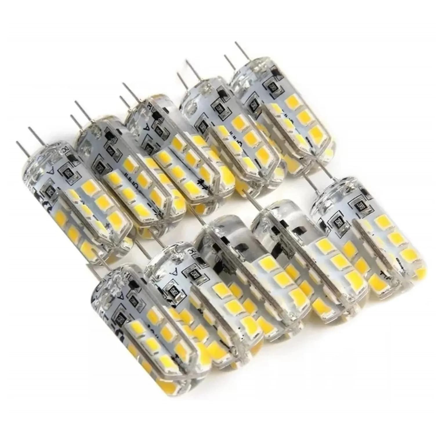 10pcs G4 LED Bulbs 2W 3W 5W 9W 12W 15W 12V AC 220V Saving Silicone Lamp 360Beam Angle Replace halogen Light Spotlight Chandelier