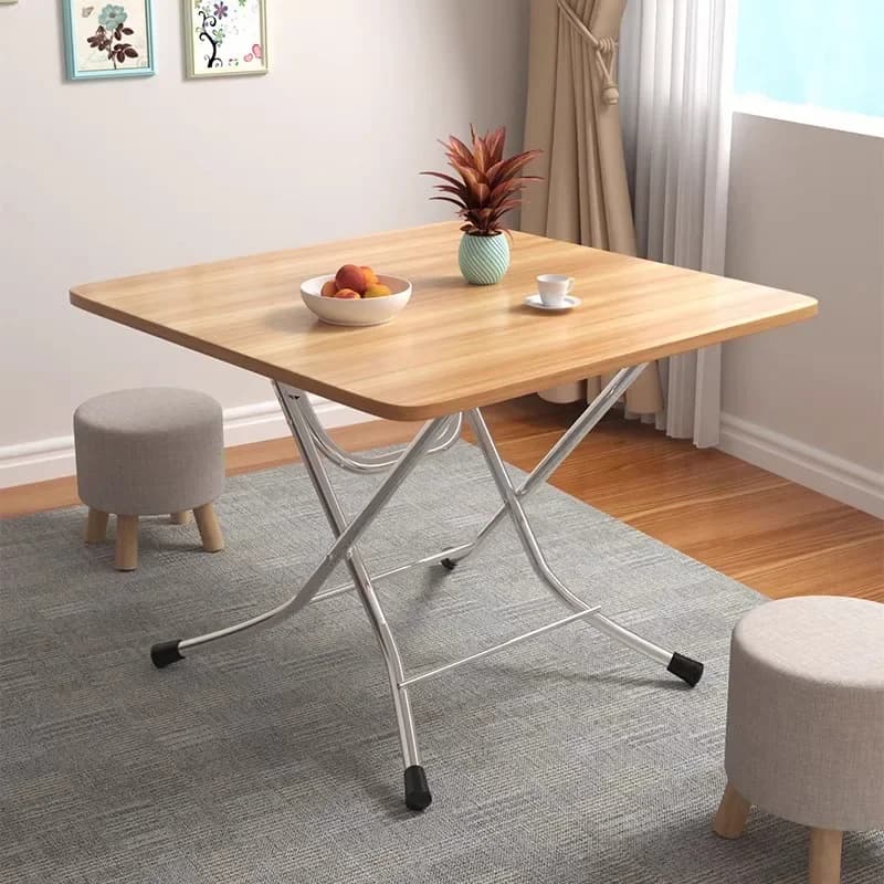 Folding  Dining Table Home Rental House Simple Small Apartment Dining Round  Foldable Outdoor Stall Small Square Table