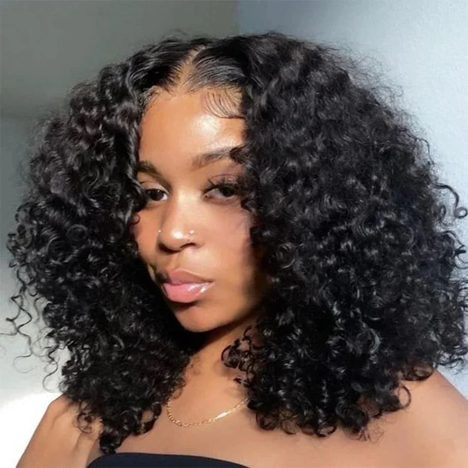 Short Bob Lace Frontal Wig Human Hair 13x4 Deep Wave 180% Density Lace Front Wigs Short Bob Wig Human Hair Lace Frontal Wigs