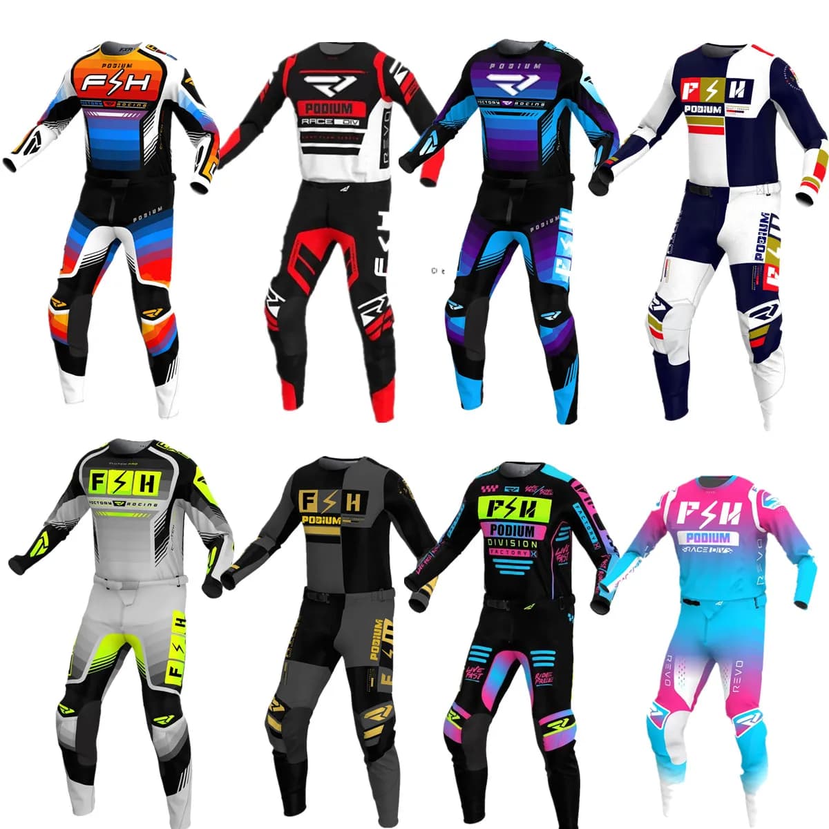 2024 Seven Motocross Gear Set Dirt Bike Clothing Off Road Motocross Jersey Set Motorcycle Clothing Breathable MX Combo