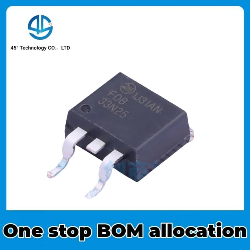 5PCS FDB33N25 FDB33N25TM TO-263 LCD TV tube MOS tube 33A/250V N-channel NEW IC Chip