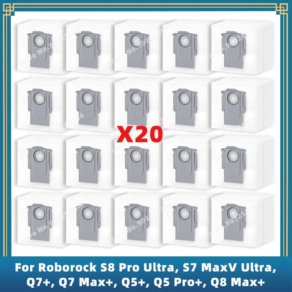 Dust Bag Compatible For Roborock S8 Pro Ultra, S7 Pro Ultra, S7 MaxV Ultra, S7 Max Ultra, Q8 Max+, Q7 Max+, Q5 Pro+, Q5 Max+